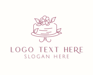 High Tea - Flower Cake Dessert logo design