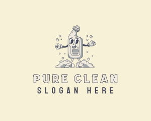 Detergent Disinfection Cleaner logo design