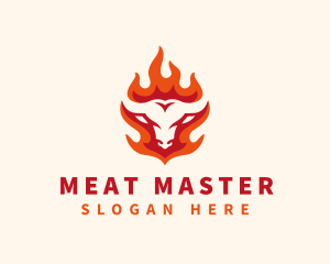 Burning Cow Cuisine logo design