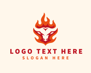 Spicy - Burning Cow Cuisine logo design