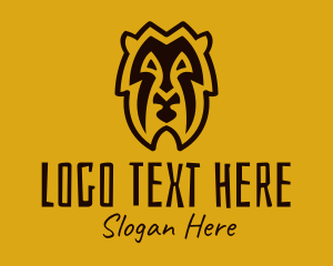 Tiger Head - Tribal Lion Head logo design