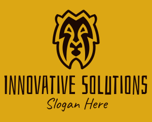 Black - Tribal Lion Head logo design