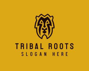 Tribal Lion Head logo design