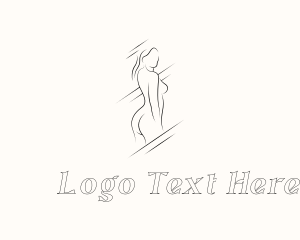 Waxing - Erotic Beauty Woman logo design