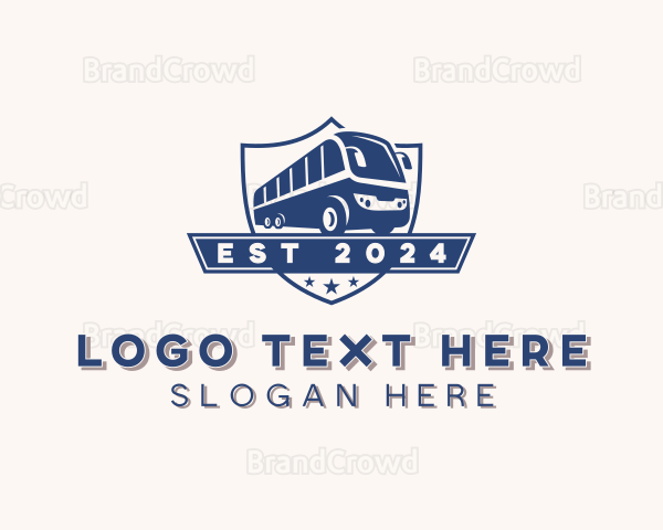 Travel Bus Shield Logo
