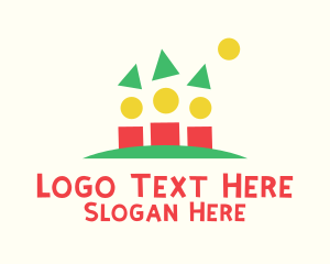 Activity Center - Children Toy Block logo design