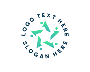 Minimal - Star Collaboration Community logo design