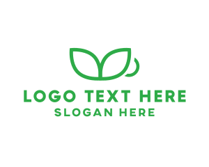 Mug - Green Plant Cup logo design