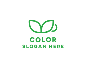 Vegan - Green Plant Cup logo design