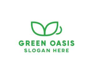 Green Plant Cup logo design