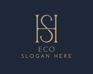 Gold - Investor Consultant Company Letter HS logo design