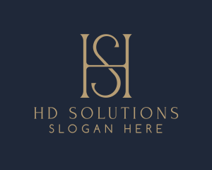 Investor Consultant Company Letter HS logo design