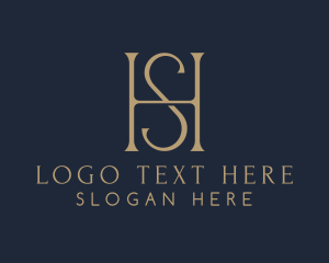 Letter Sh - Investor Consultant Company Letter HS logo design