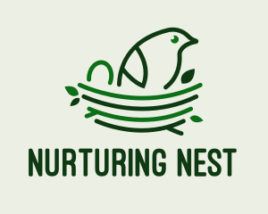 Baby Bird Nest  logo design