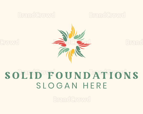 Colorful Feather Pattern Logo