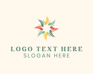 Fiesta - Colorful Feather Pattern logo design