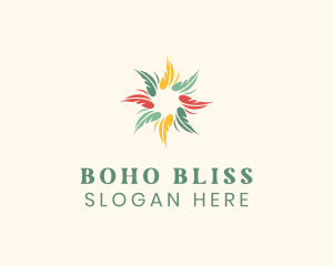 Colorful Feather Pattern logo design