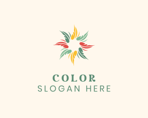 Colorful Feather Pattern logo design