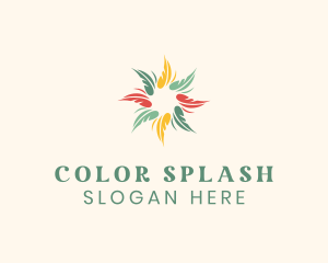 Colorful Feather Pattern logo design