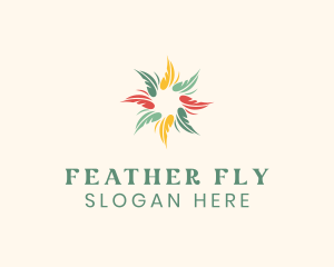 Colorful Feather Pattern logo design