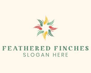 Colorful Feather Pattern logo design