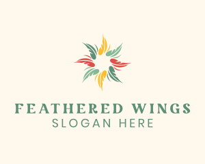 Colorful Feather Pattern logo design