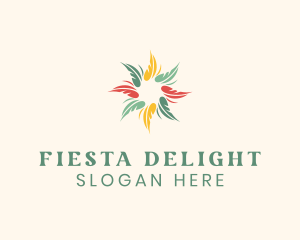 Fiesta - Colorful Feather Pattern logo design