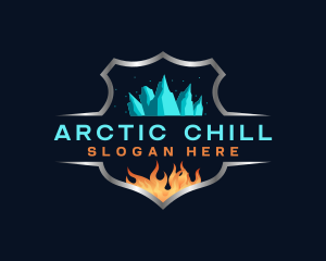 Fire Ice Temperature Thermal logo design