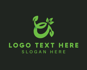 Vegetarian - Herbal Plant Letter A logo design