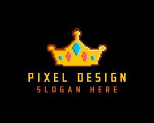 Crown Pixel Gaming logo design