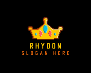 King - Crown Pixel Gaming logo design