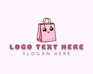 Market - Happy Shopping Bag logo design