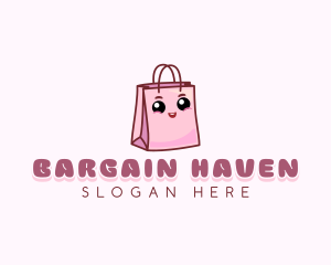 Happy Shopping Bag logo design