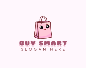 Happy Shopping Bag logo design