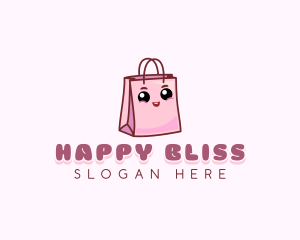 Happy Shopping Bag logo design