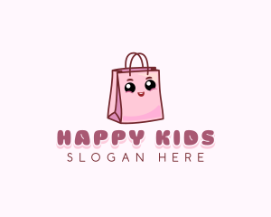 Happy Shopping Bag logo design