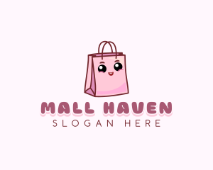 Happy Shopping Bag logo design