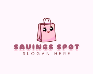 Bargain - Happy Shopping Bag logo design