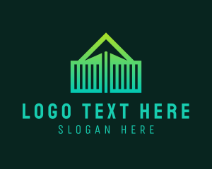 Container - Freight Container Arrow logo design