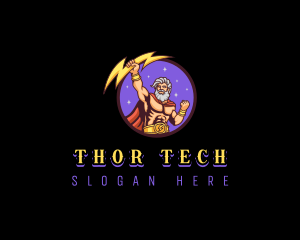 Mighty Thunder Thor logo design