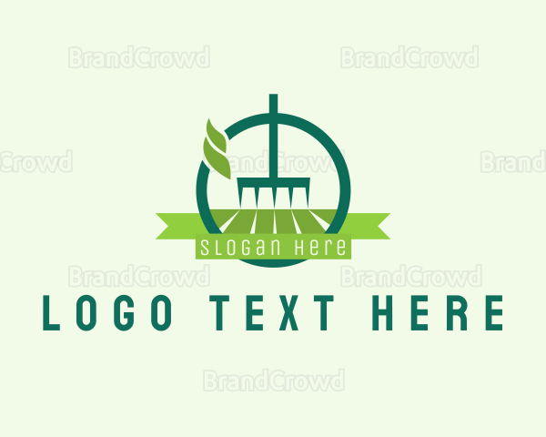 Lawn Rake Landscaping Logo