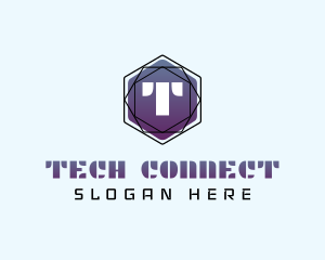 Hexagonal Tech App logo design