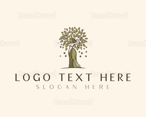 Goddess Woman Tree Logo