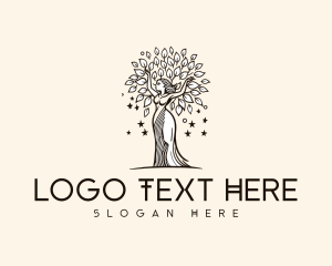 Goddess Woman Tree logo design