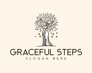 Goddess Woman Tree logo design