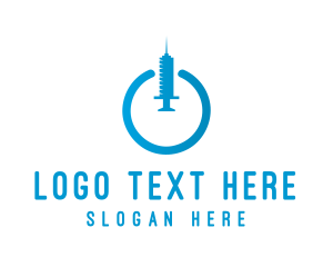 Medicine - Power Injection Syringe logo design