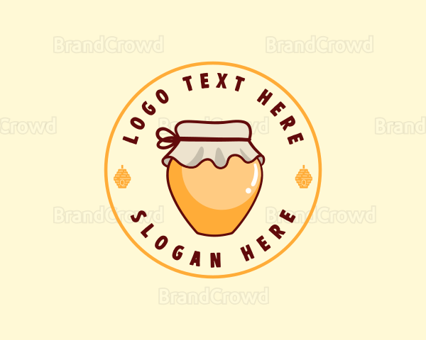 Organic Bee Jar Logo