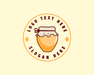 Honey - Organic Bee Jar logo design