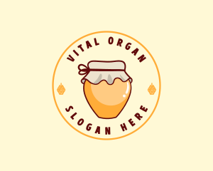 Organic Bee Jar  logo design