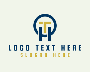 Letter Th - Plug Power Energy Barrel logo design